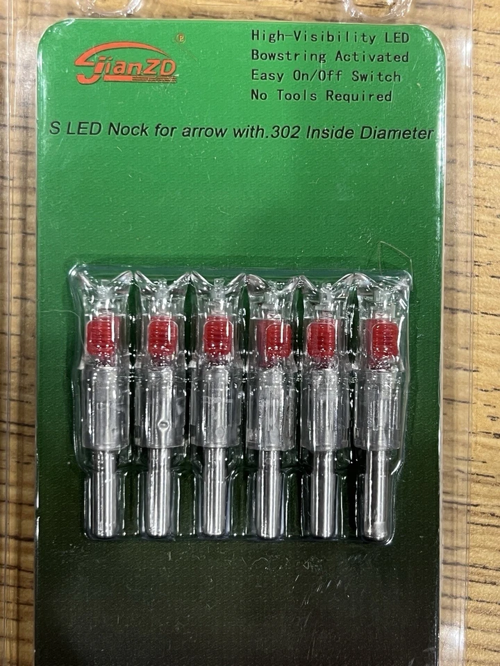 12pc Black/6pcs Red- Lighted Nocks for Crossbow with .302 ID 3 packs of 6 - Image 2 of 4