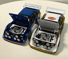 Hot Wheels RLC Audi Sport Quattro S1 1:64 Diecast Lot 2 Blue/White Opening Hood