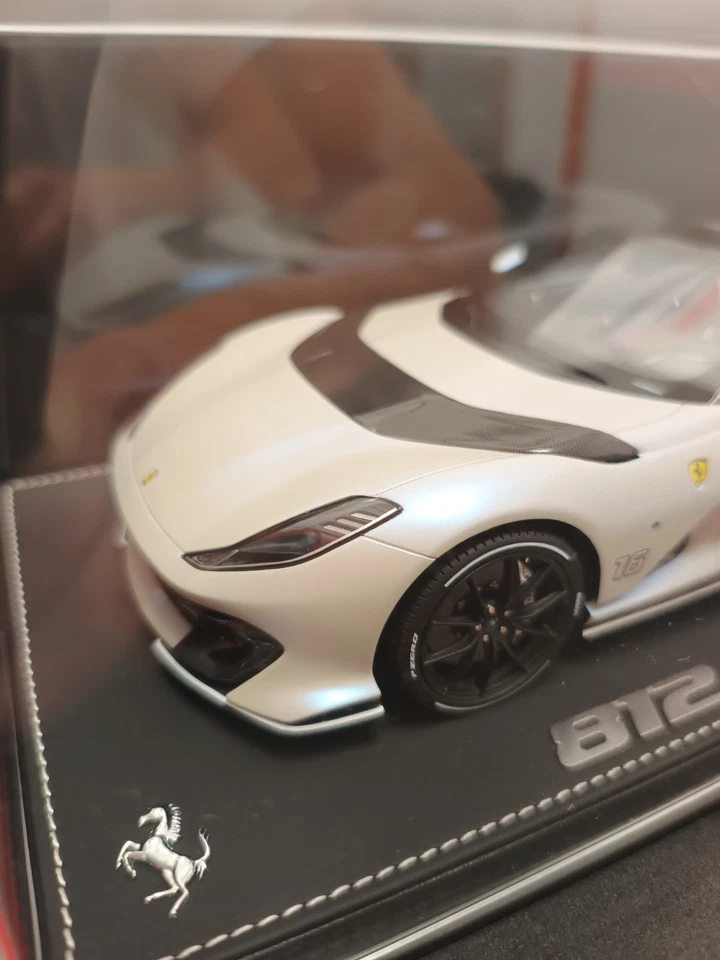 BBR Ferrari 812 competizione A bianco onda marina 1:18 1/18 P18209CL Leclerc - Immagine 4 di 4
