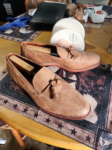 ALLEN EDMOND MEN'S LAKE SHORE DR LOAFERS SHOES SUEDE TASSEL DAINITE SIZE 11D - Picture 4 of 12
