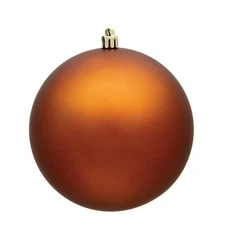 Vickerman N592588DMV 10 in. Copper Matte UV Drilled Cap Christmas Ornament Ball