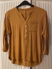 Mister Lady Bluse in Gr. S , senffarben, 3/4 Ärmel, Viskose