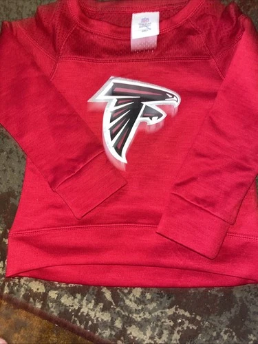 ATLANTA FALCONS Girls XS SIZE 4/5 Red Long Sleeve Sweatshirt