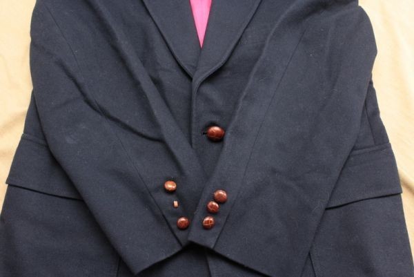 Pendleton 80s Wool Jacket Navy Blue Two-Button Sh… - image 6