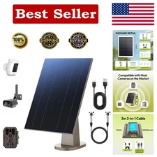 High-Capacity Solar Panel with Built-in Battery - Perfect for Security Cameras