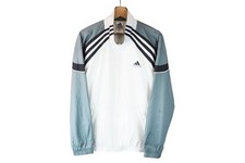 Vintage ADIDAS Track Jacket Full Zip Size S white sport style light wear 90s