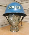 British Police Helmet - Turtle MK 3 - 1950s Civil Defence Original Prop Display