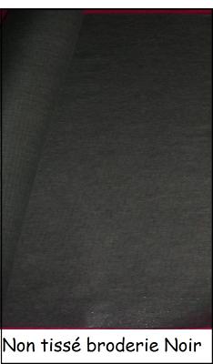 Toile Thermocollante Noire En Coton Rigide - Largeur 90 Cm, Au Mètre, Pour Renfort Sacs Et Vêtements