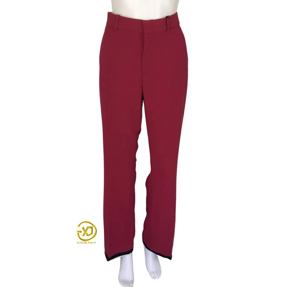 Pantalon femme Gucci coupe botte large fleur d'ortensia fucshia taille 42