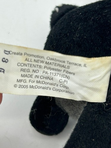 2005 McDonald's Neopets PetPet Shadow Meerca Black Clip On Stuffed Plush - Picture 11 of 12
