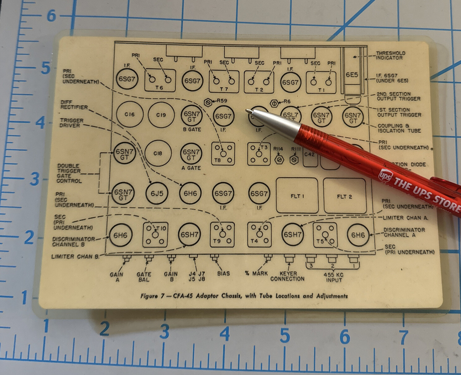 RCA CFA-45 Frequency Shift Adapter Original Chassis Tube Chart Diagram Manual-image