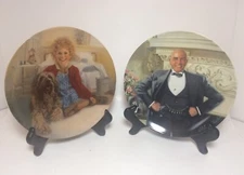 Annie And Sandy & Daddy Warbucks Plates Knowles VTG 1982 William Chambers