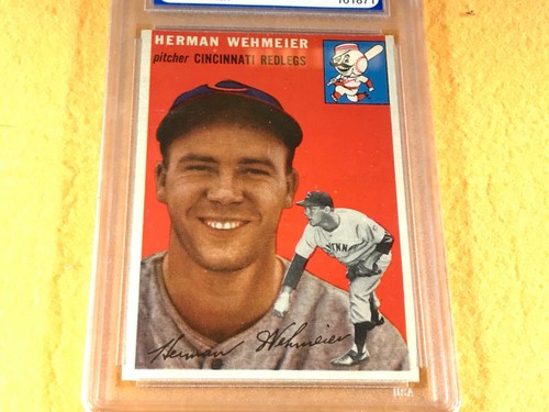 C3-28 BASEBALL KARTE - HERMAN WEHMEIER CINCINNATI REDLEGS - 1954 TOPPS - GRADE 5 - Bild 3 von 6