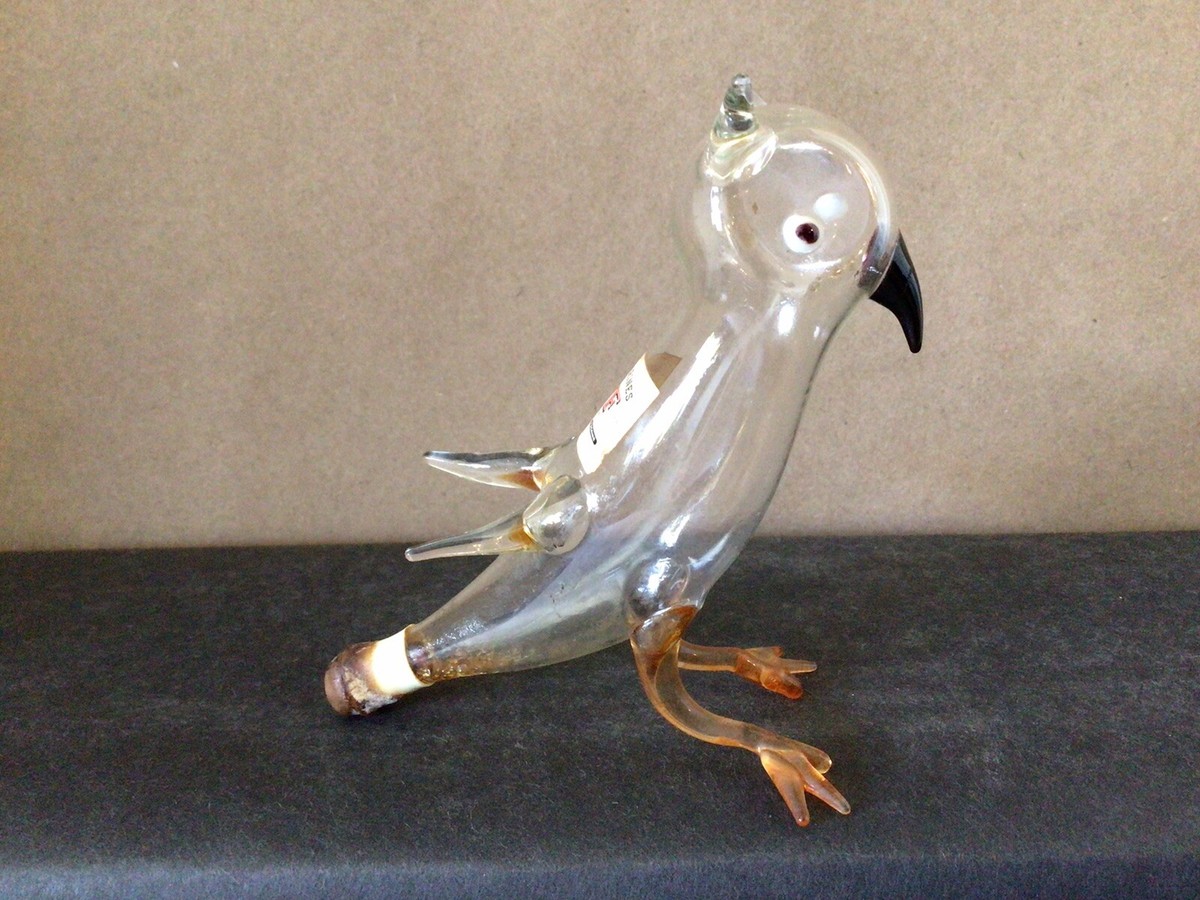 3 VTG Bols Glass Mini Liquor Bottles *Owl*Pig*Fox*Animal Hand