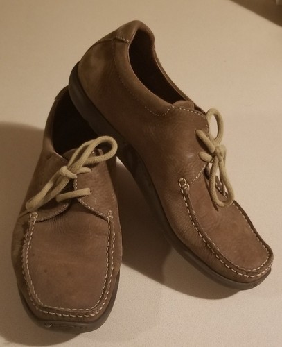 SCHÖNE HERREN FX FRAU WILDLEDER OXFORDS TAUPE GRÖSSE 14 SCHNÜRER BRAUN   - Bild 1 von 6