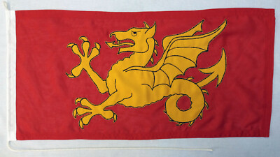 Wessex Flagge Wyvern MoD genehmigt genäht bestickt genäht Seil Knebel Banner