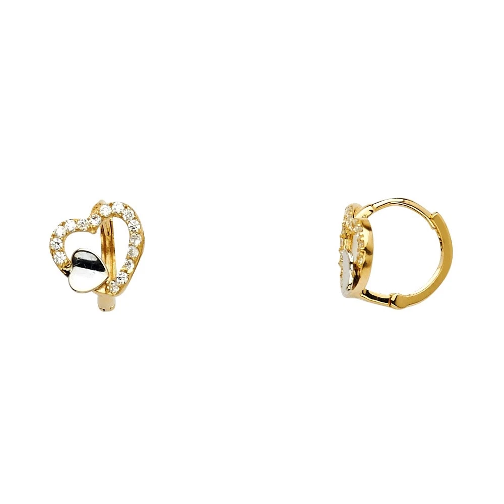Small white gold huggie hotsell earrings