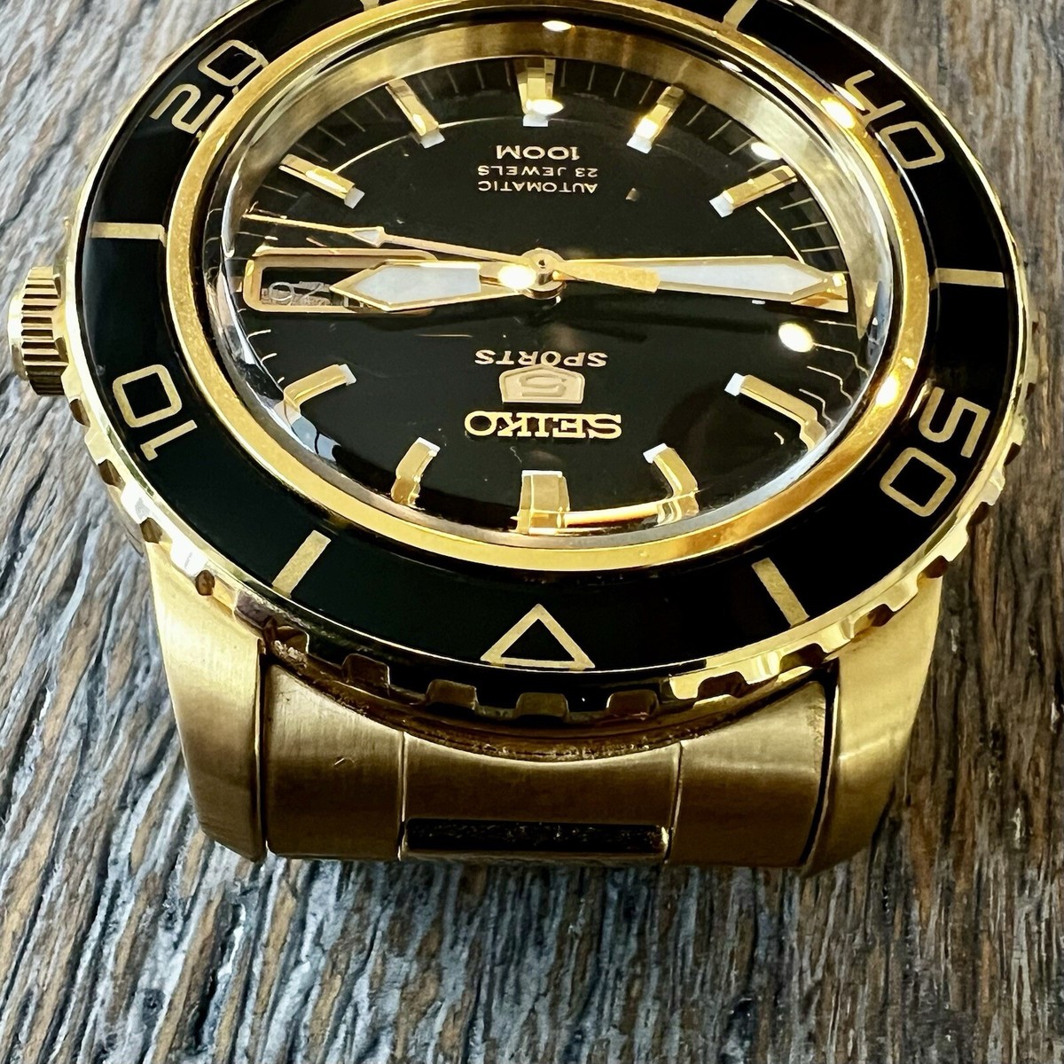 Seiko 5 Sports SNZH60k1 Black Gold Fifty Phantoms Automatic