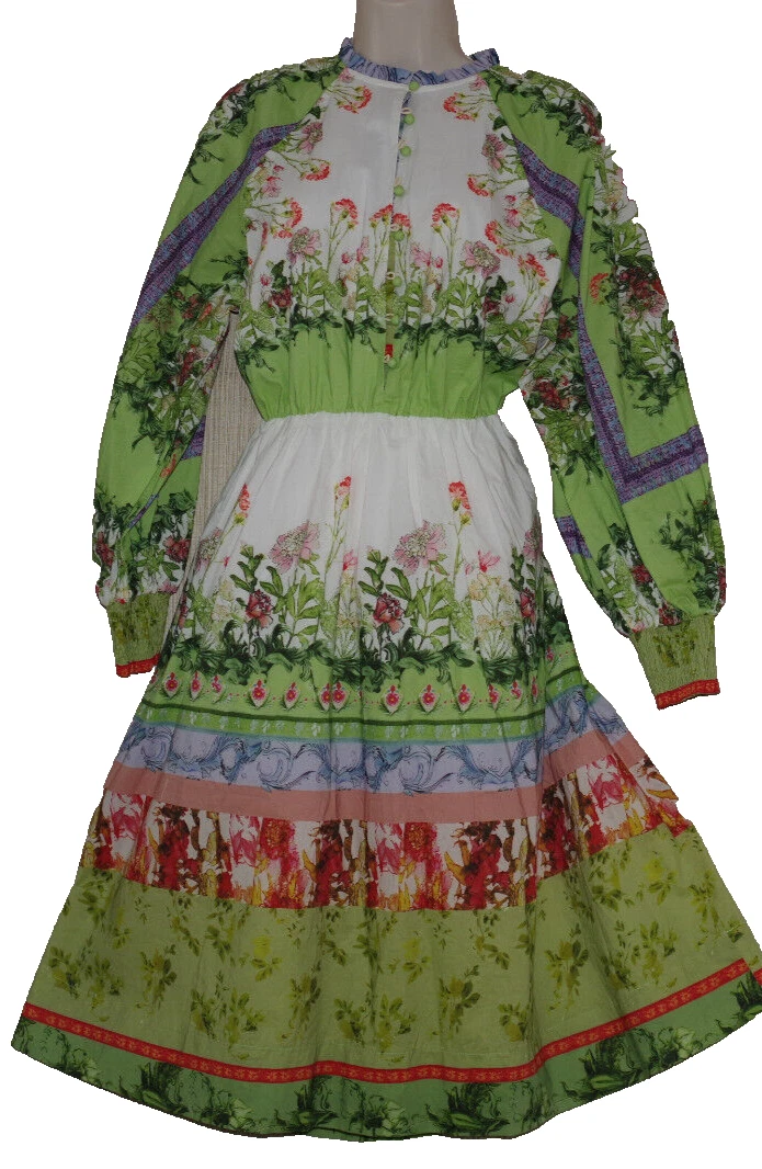 TTS Ruffle Neck Dress-Garden Green GIRL Teen DRESS: M / 16 years