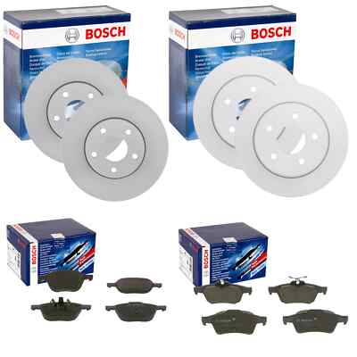 BOSCH BREMSSCHEIBEN + BELÄGE VORNE + HINTEN passend für FORD FOCUS 2 + C-MAX