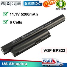 Battery for Sony Vaio VPC-000 Series VGP-BPS22 VGP-BPS22A VGP-BPL22 Notebook PC