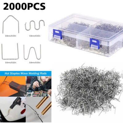 2000PCS Heiße Heftklammern 0.8mm 0.6mm für Auto Kunststoff Schweißen Reparatur