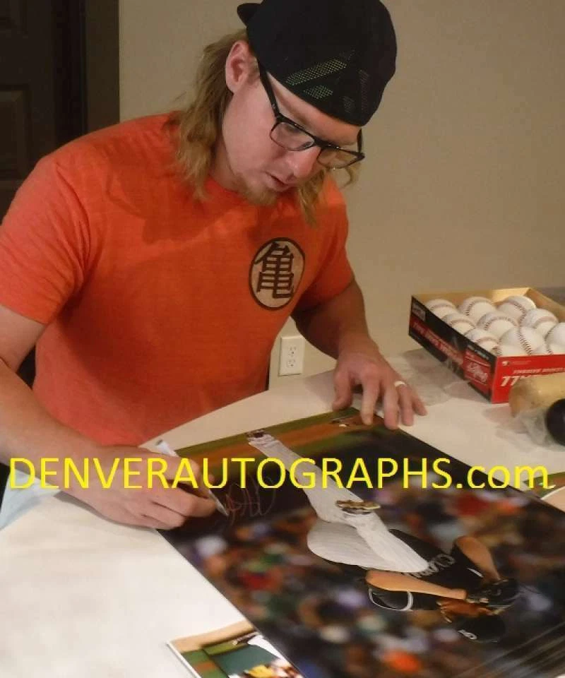 Foto autografiada/firmada de Jon Gray de los Colorado Rockies 16x20 JSA 16875 PF Foto 2 de 2