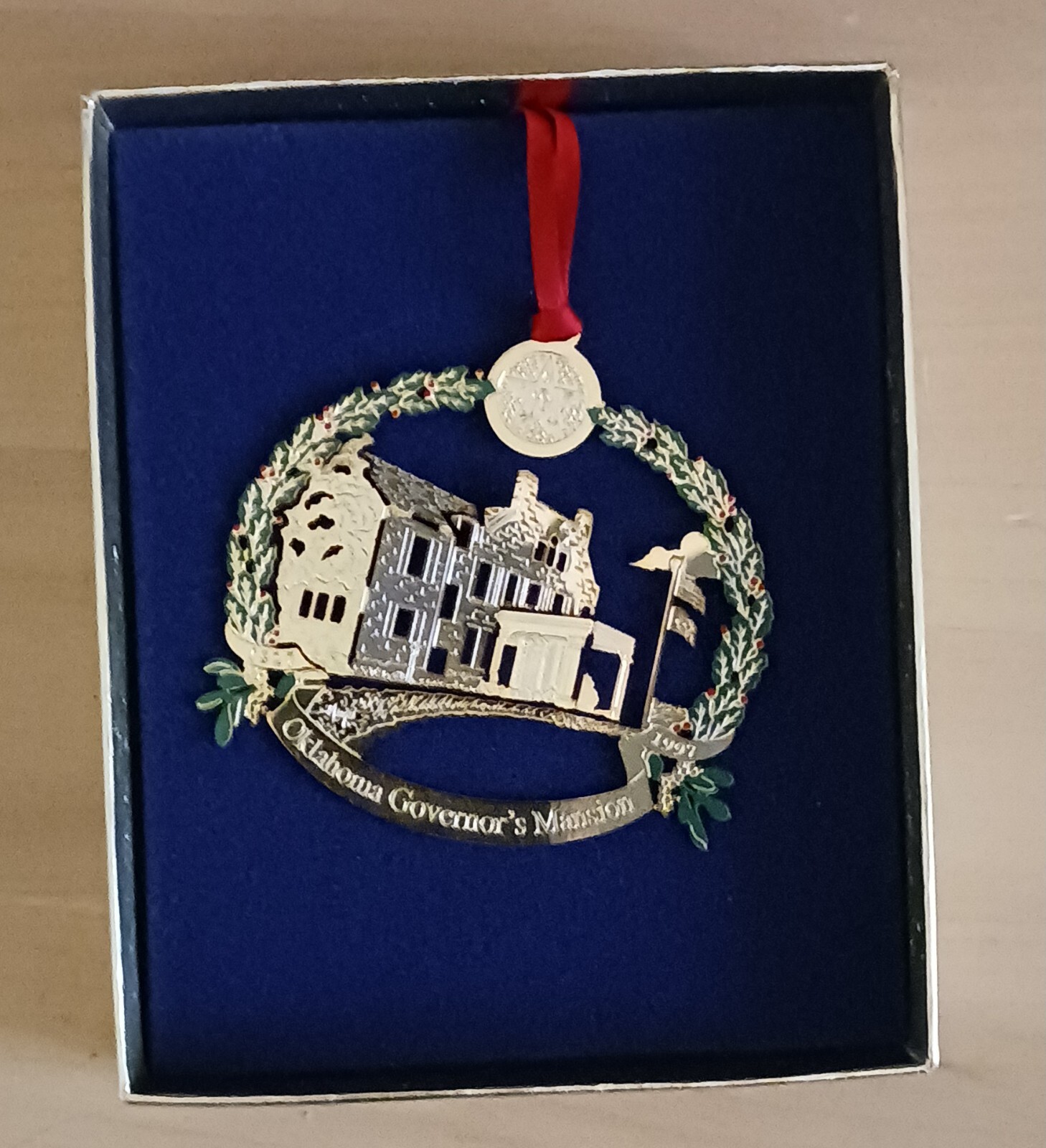 1997 Oklahoma Governor's Mansion Collectible Ornament in original box w/papers eBay