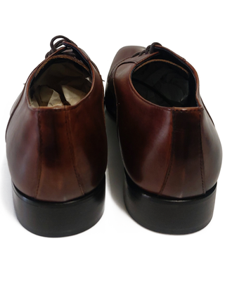 Perlamoda Men Derby Shoes Brown Vernice Leather Size 42 EU 9  display picture 1