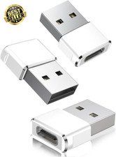USB to USB-C Adapter, 3 Pack, Type C to USB-A for iPhone, iWatch, AirPods, iPad