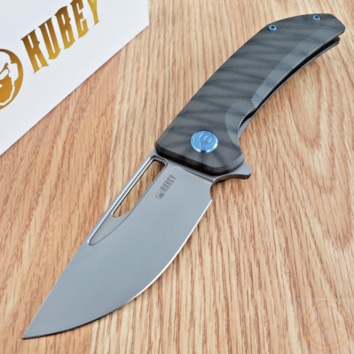 Kubey Hyperion Folding Knife 3.5'' CPM S35VN Steel Blade Anodized Titanium Handle