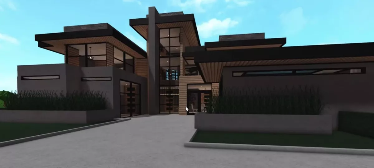 Custom Roblox Bloxburg House Build! Very Big Mansion