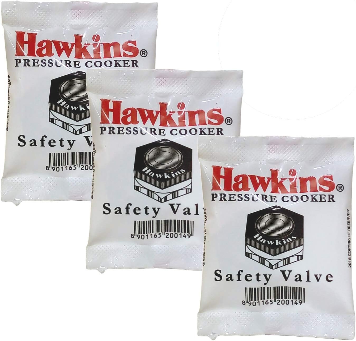 Hawkins Pressure Cooker Safety Valve Set Of 3