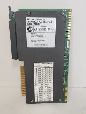 USED! ALLEN-BRADLEY SER.C F/W.B THERMOCOUPLE/MILLIVOLT INPUT MODULE 1771-IXE/C