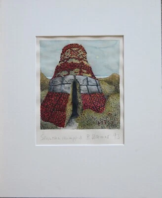 Aquarell Gemälde Schornsteinstumpf  Barbara Kraemer Signiert Datiert 1993 - Bild 1 von 4