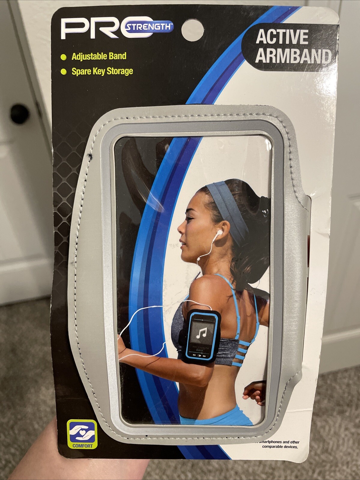 Pro Strength Active Armband Adjustable Band with Spare Key Storage