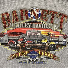 Vtg Harley Davidson Heavy Long Sleeve Y2K Men’s XL Gray EL PASO TEXAS USA Made