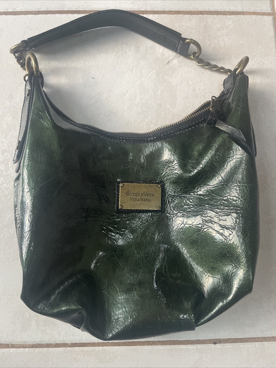 Simply Vera Vera Wang Green Faux Leather Hobo/Shoulder Bag Wicked