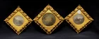 Trio Of Landscapes And Frames XIX Century Miniature Oil Painting On Copper -cod.