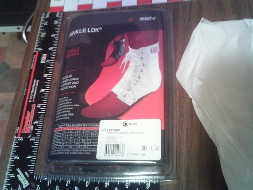 Ankle support Brace LARGE Black w inserts Swede-0 # 2