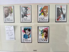 TIMBRES N°2747** AU N°2752** MUSICIENS ANNEE 1992