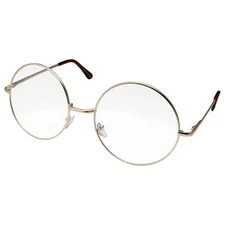 grinderPUNCH Non-Prescription Round Circle Frame Clear Lens Glasses