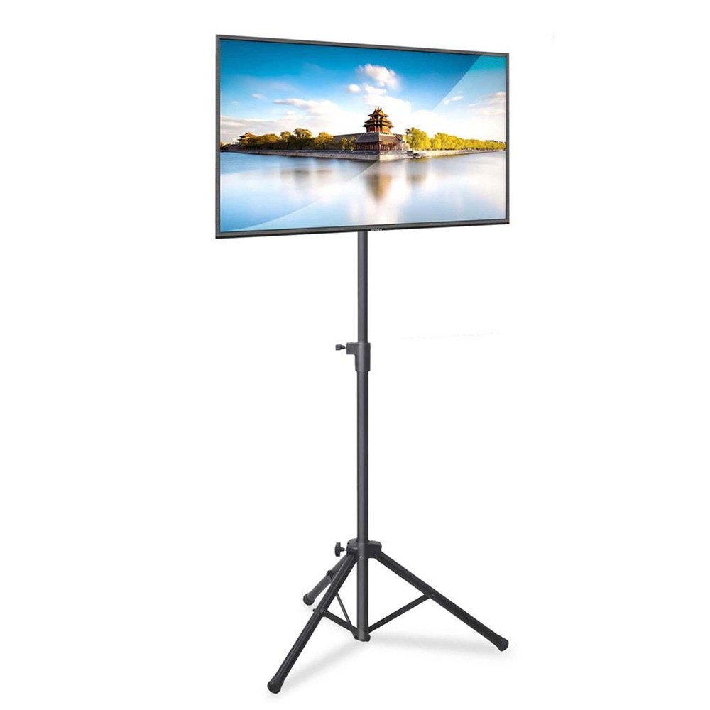 Foldable Portable Adjustable Height Steel Tripod Flatscreen TV Stand, Black New