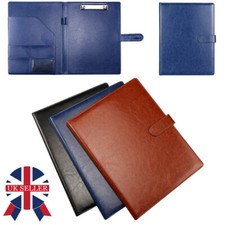 A4 Clipboard Folder PU Leather A4 File Folder Business Document Manager Clip UK