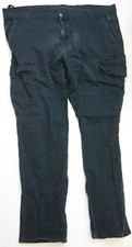U.S. Polo Assn. Blue Flat Front Cargo Pants 38 Waist 32 Inseam Cotton Blend 1348
