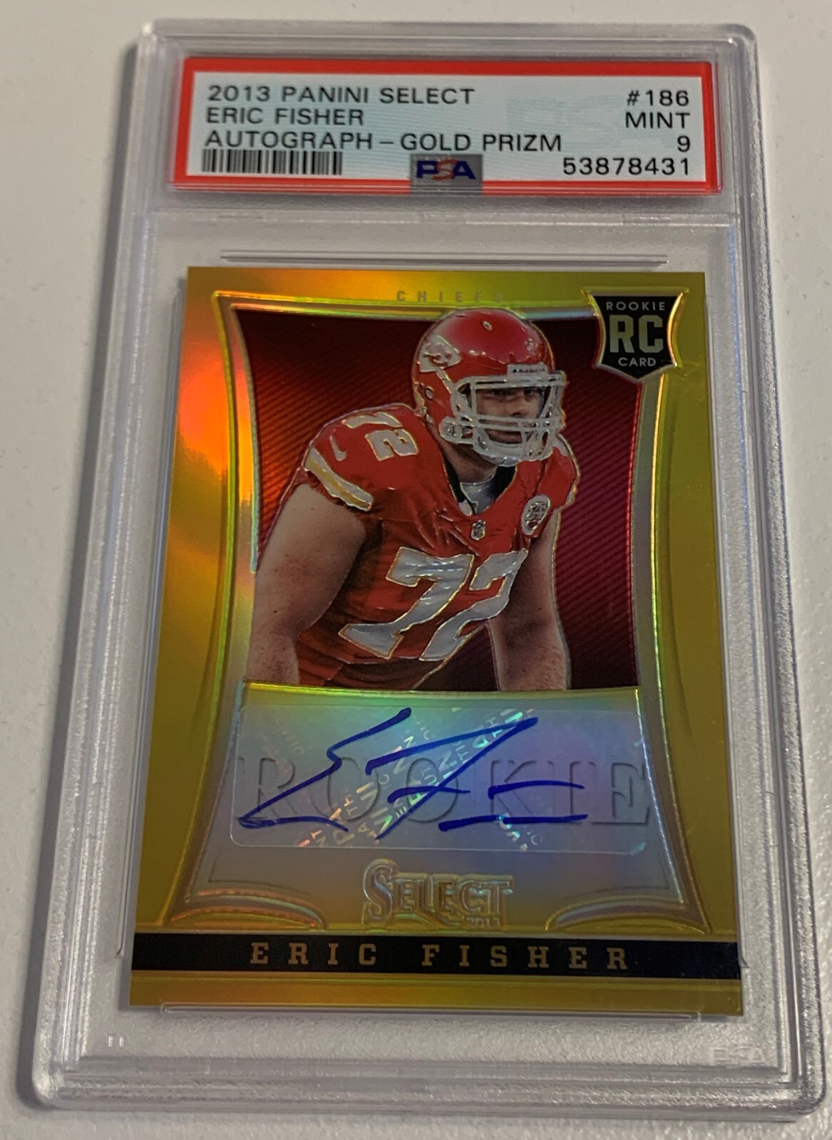 Eric Fisher Panini Select #186 Autograph-Gold Prizm