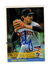 Dan Petry autographed signed 1984 Donruss baseball card WSC DETROIT TIGERS x