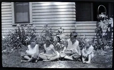 1930s Ocala Florida FL Summer Kids Siblings Children Vtg Photo Negative A