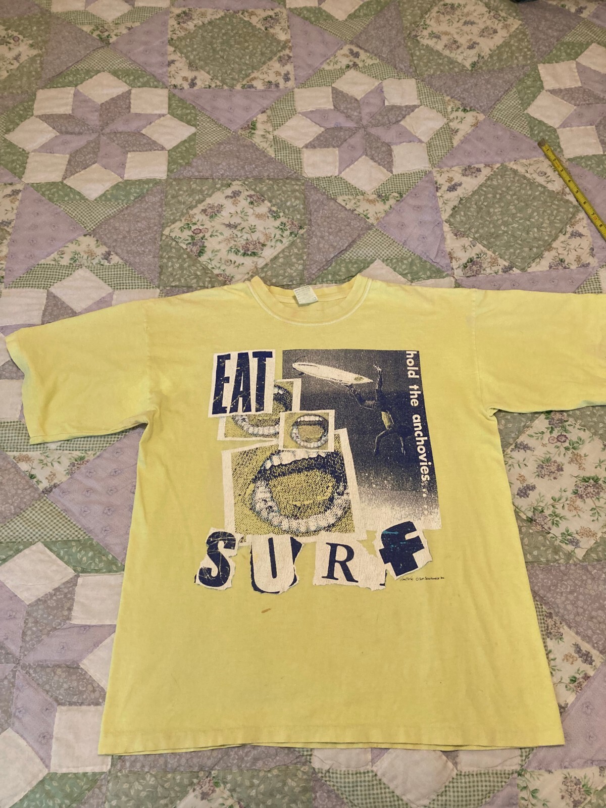 Vintage '90s "Hering" Men's Graphic TShirt Yellow Size L eBay
