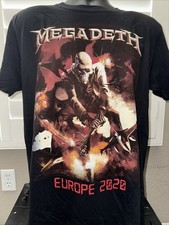 MEGADETH OFFICIAL MERCH 2020 EUROPE TOUR T-SHIRT Size Large NEW